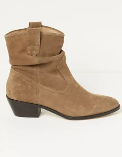 FatFace Polly Western Ankle Slouch Boot Tan Sale