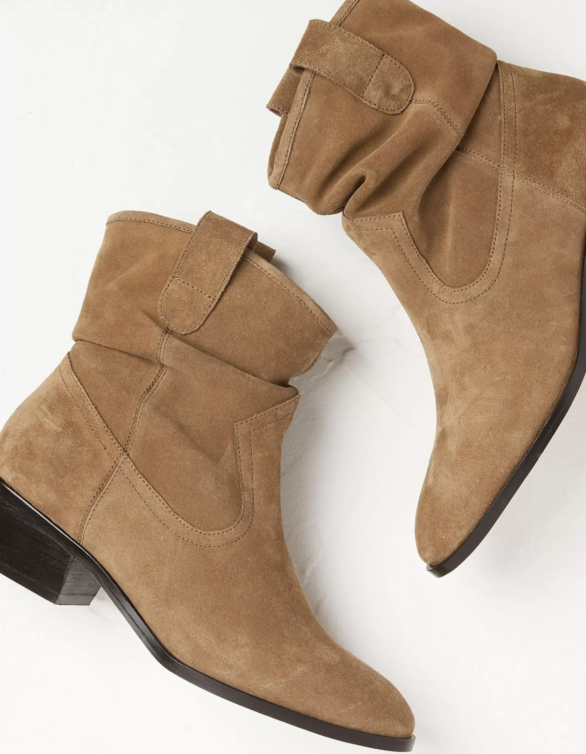 FatFace Polly Western Ankle Slouch Boot Tan Sale