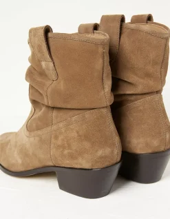 FatFace Polly Western Ankle Slouch Boot Tan Sale