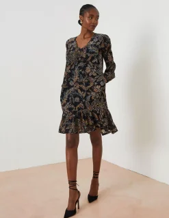 FatFace Poplar Floral Devore Dress Multi Sale