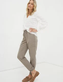 FatFace Poppy Embroidered Blouse Ivory New