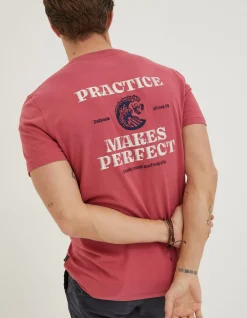 FatFace Practice Makes Perfect T-Shirt Rose Pink