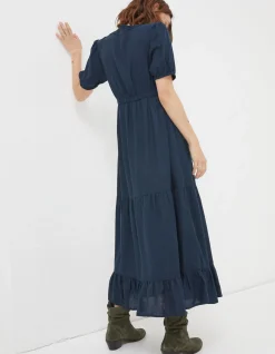 FatFace Priya Midi Dress Navy Outlet