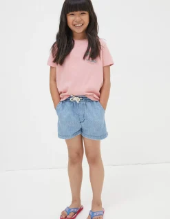 FatFace Pull On Denim Shorts Light Denim Online