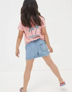 FatFace Pull On Denim Shorts Light Denim Online