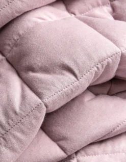 FatFace Quilted Dressing Gown Lilac Clearance