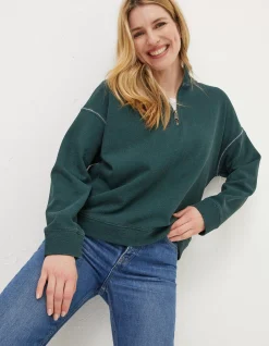 FatFace Relaxed Airlie Sweatshirt Teal Green Online