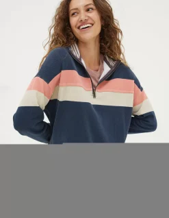 FatFace Relaxed Colour Block Airlie Sweatshirt Navy Best
