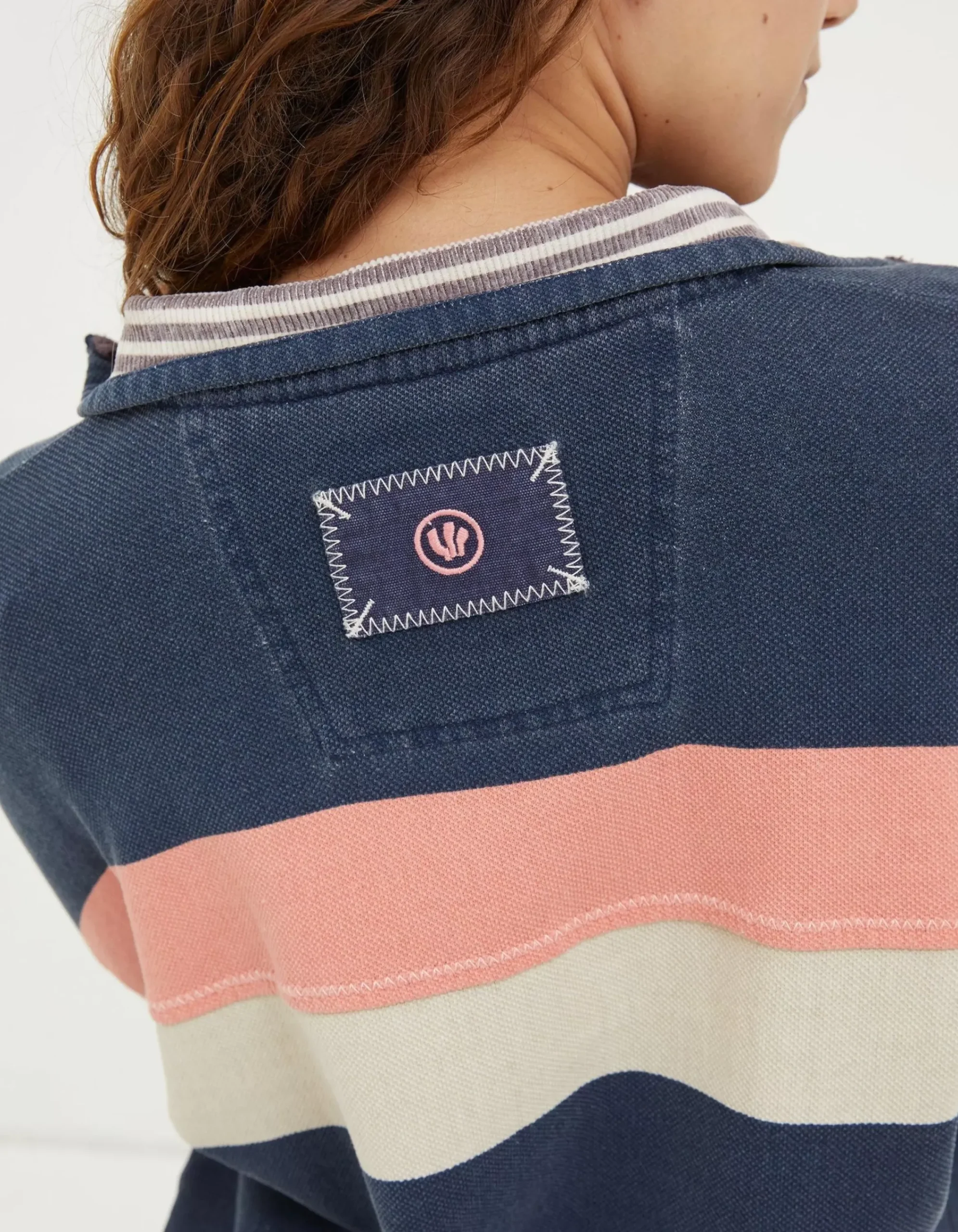 FatFace Relaxed Colour Block Airlie Sweatshirt Navy Best