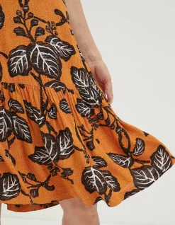 FatFace Remy Vine Floral Skirt Golden Yellow New