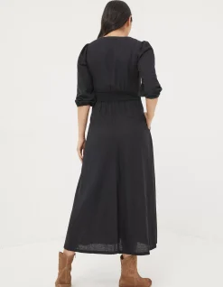 FatFace Rene Midi Dress Black Hot