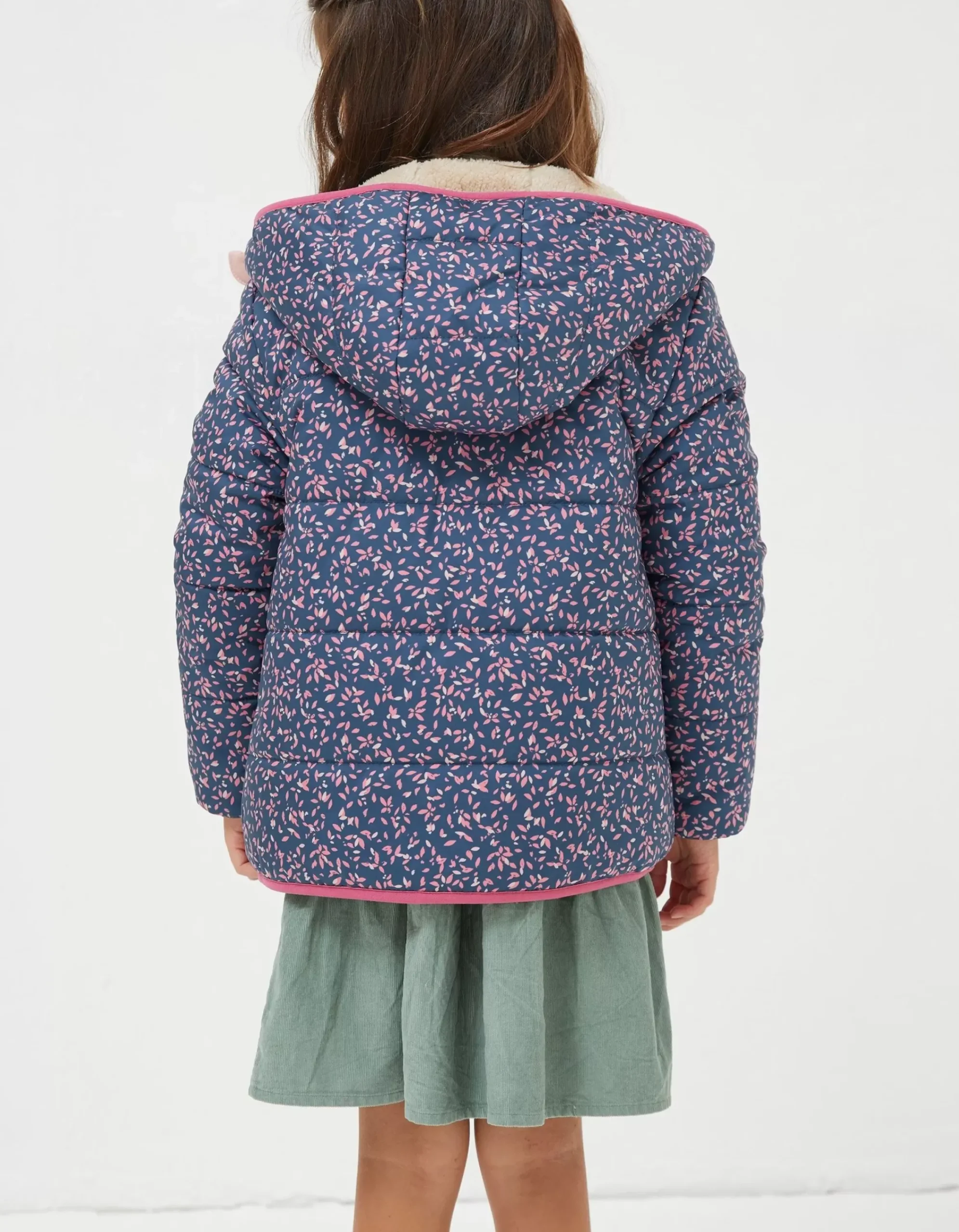 FatFace Reversible Floral Print Jacket Natural Online
