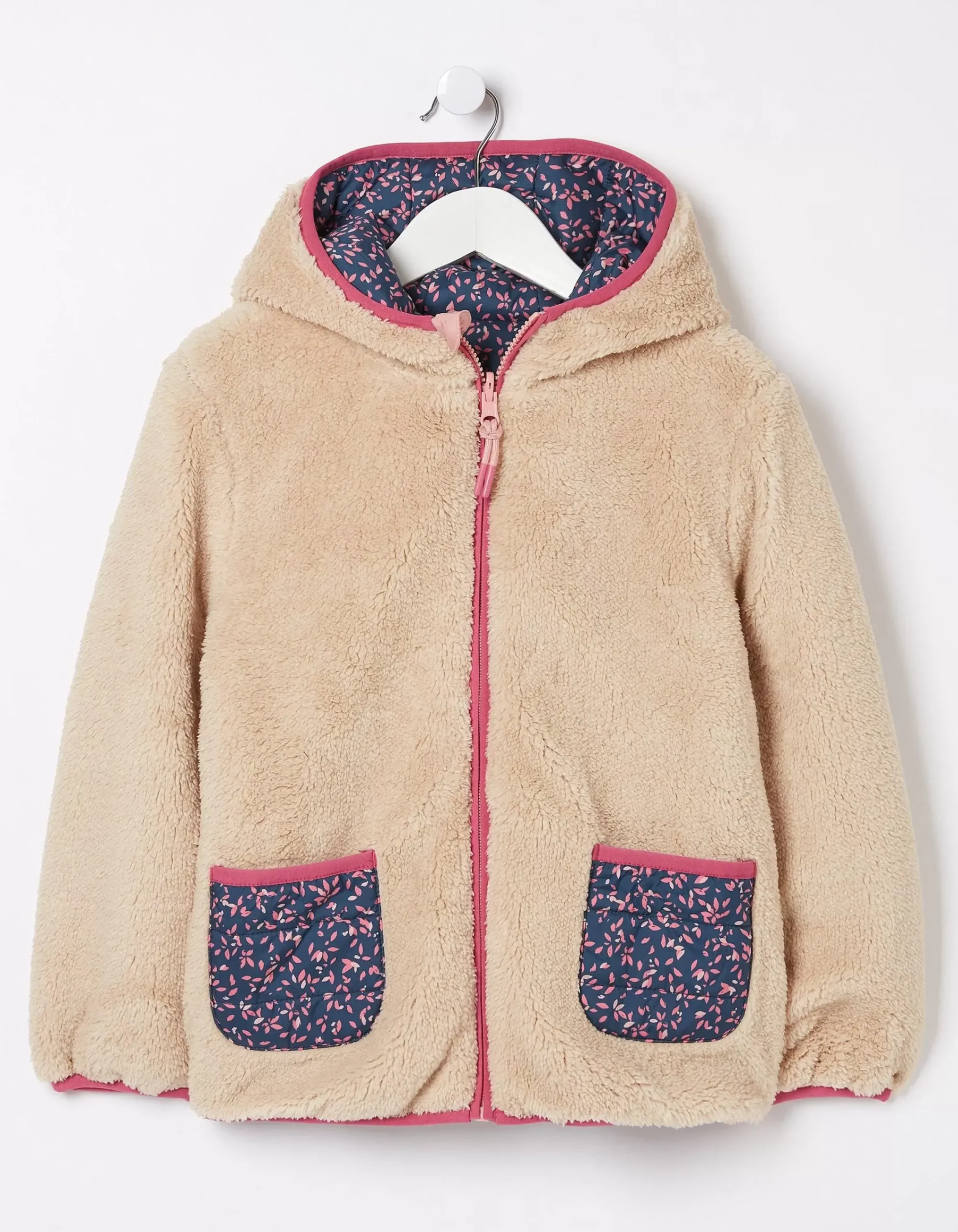 FatFace Reversible Floral Print Jacket Natural Online