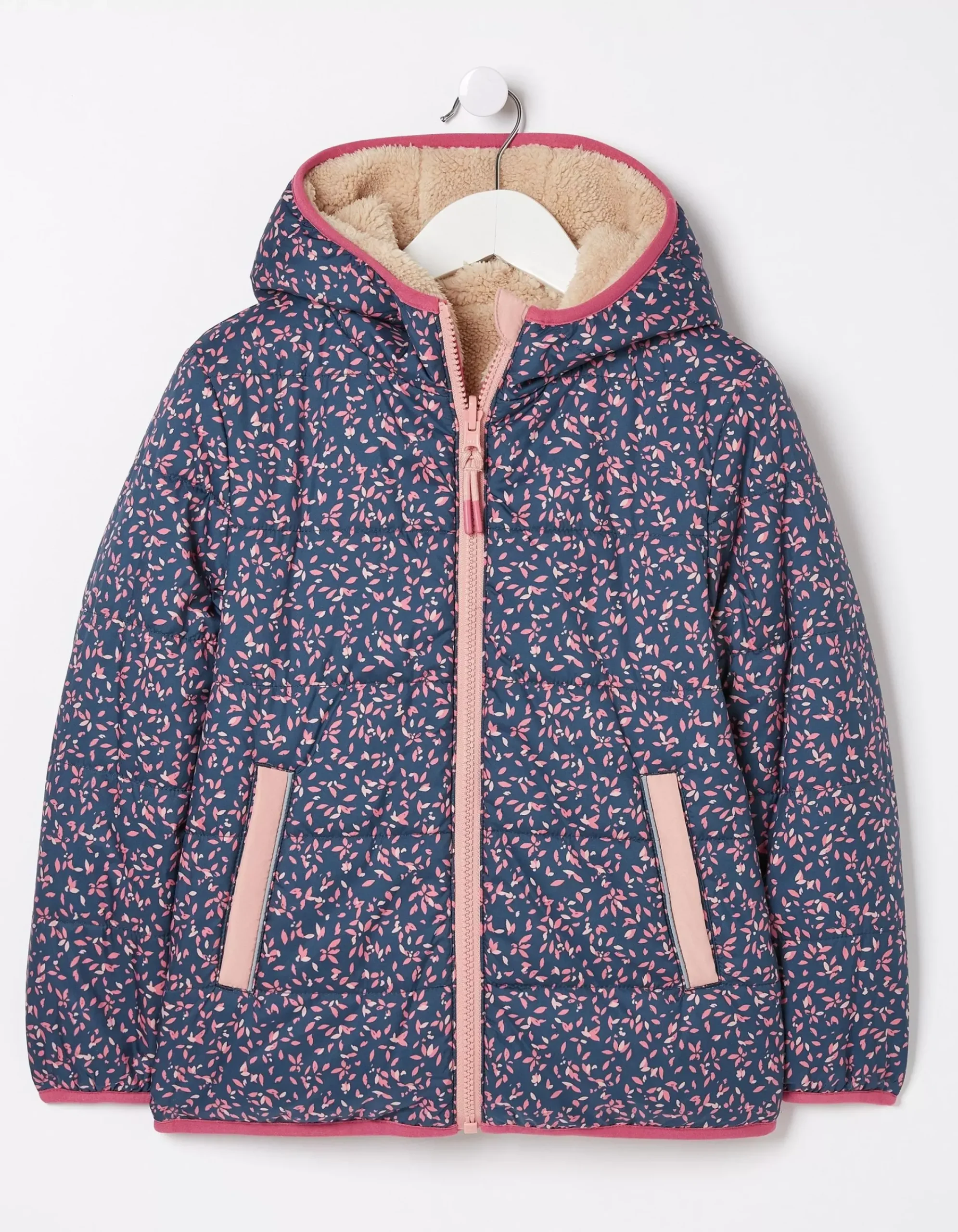 FatFace Reversible Floral Print Jacket Natural Online