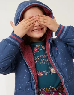 FatFace Reversible Star Jacket Navy Discount