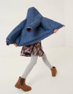 FatFace Reversible Star Jacket Navy Discount