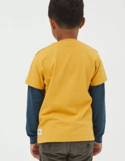 FatFace Rexmas Graphic T-Shirt Yellow Sale