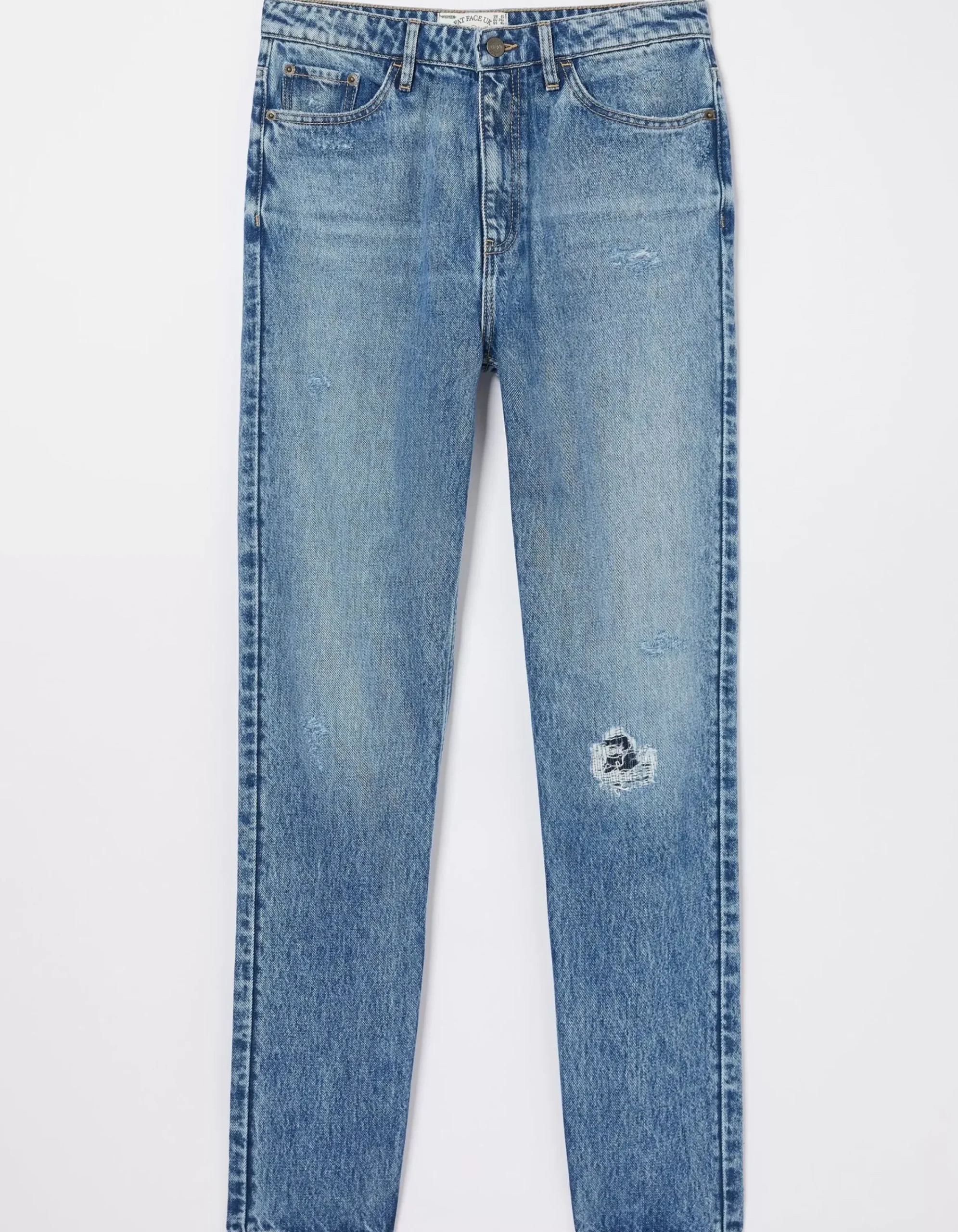 FatFace Rip And Repair Mom Jeans Light Blue