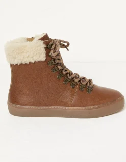 FatFace Romy Hybrid Hiker Ankle Boot Tan Sale