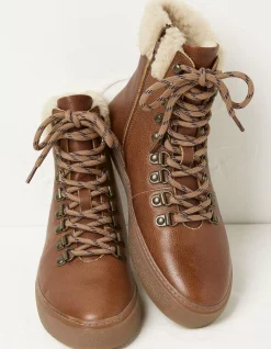 FatFace Romy Hybrid Hiker Ankle Boot Tan Sale
