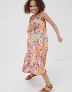 FatFace Rosa Floral Print Dress Pink Discount