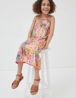 FatFace Rosa Floral Print Dress Pink Discount