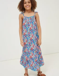 FatFace Rosa Tropical Print Dress Multi Colour Discount