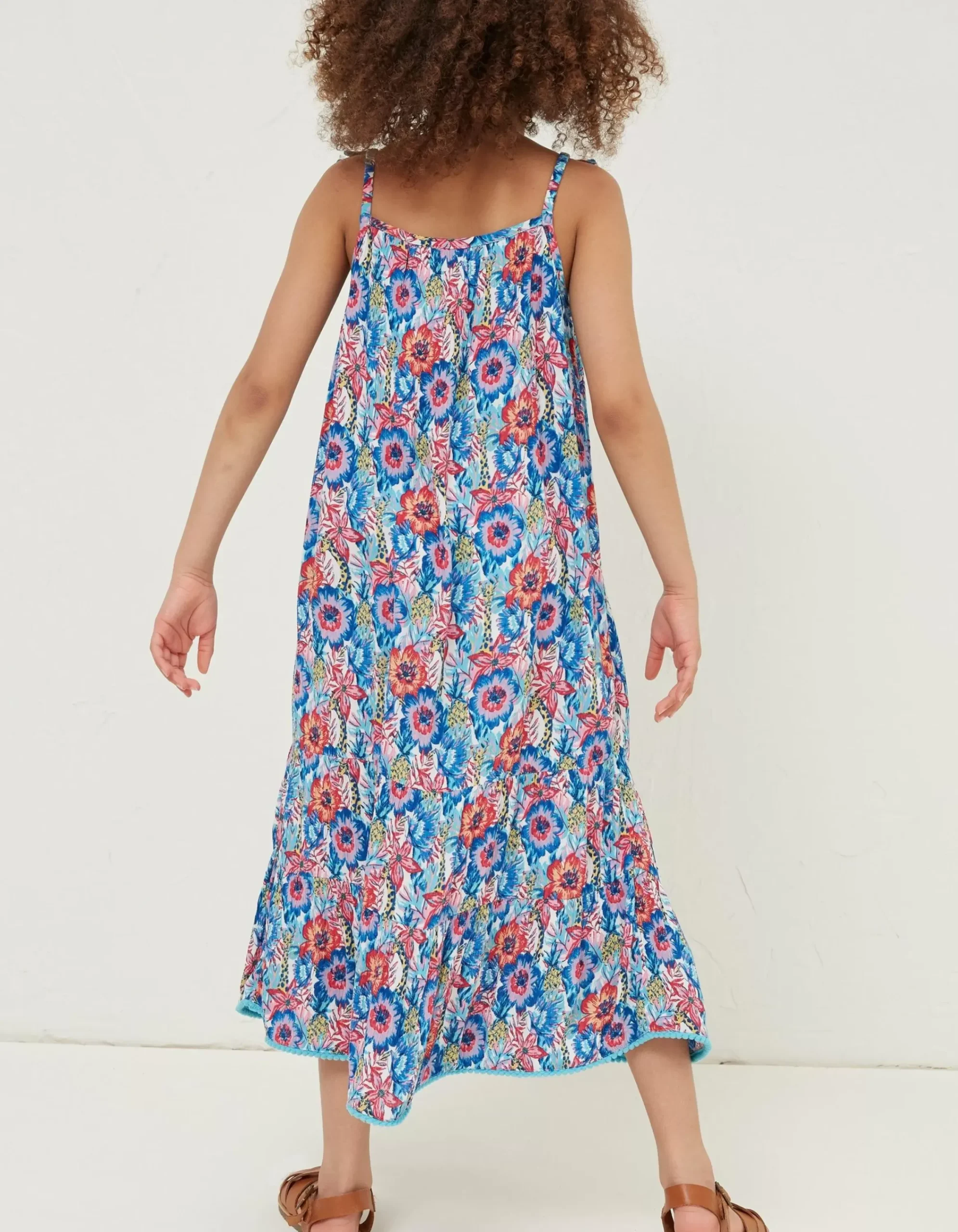 FatFace Rosa Tropical Print Dress Multi Colour Discount