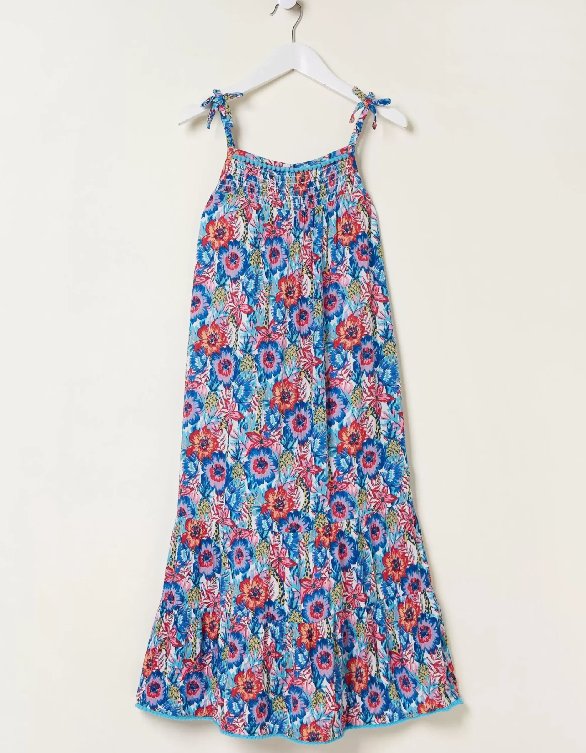 FatFace Rosa Tropical Print Dress Multi Colour Discount