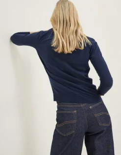 FatFace Rose Cardigan Navy New