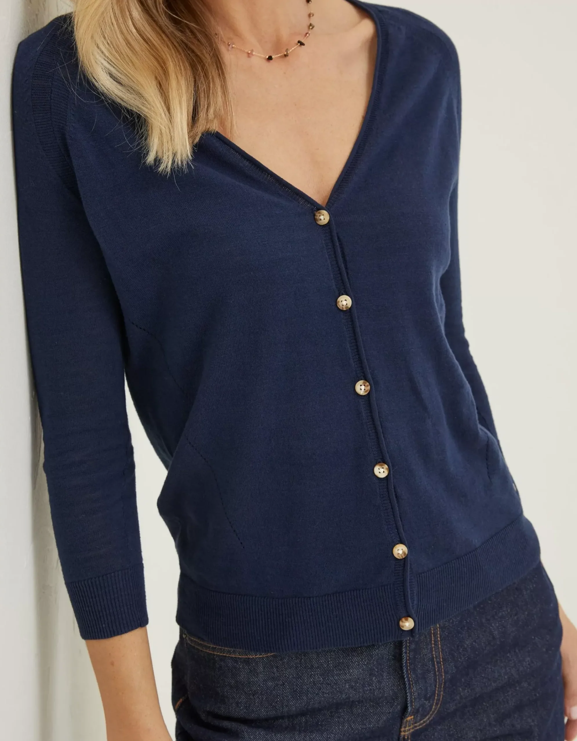 FatFace Rose Cardigan Navy New
