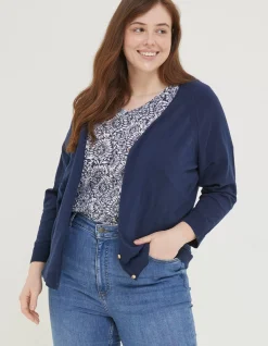 FatFace Rose Cardigan Navy New