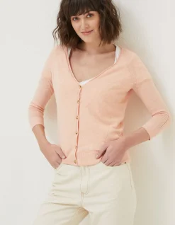 FatFace Rose Cardigan Blush Pink Online