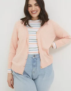 FatFace Rose Cardigan Blush Pink Online
