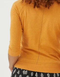 FatFace Rose Cardigan Yellow Discount