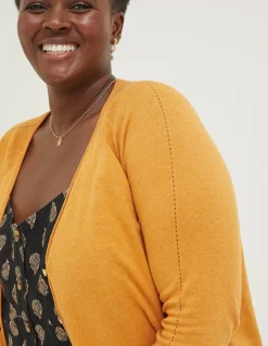 FatFace Rose Cardigan Yellow Discount