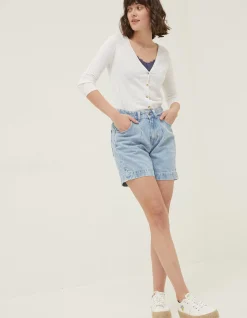 FatFace Rose Cardigan White