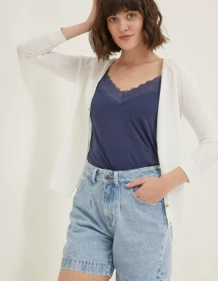 FatFace Rose Cardigan White