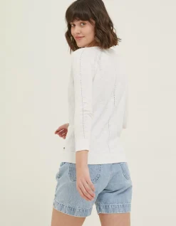 FatFace Rose Cardigan White