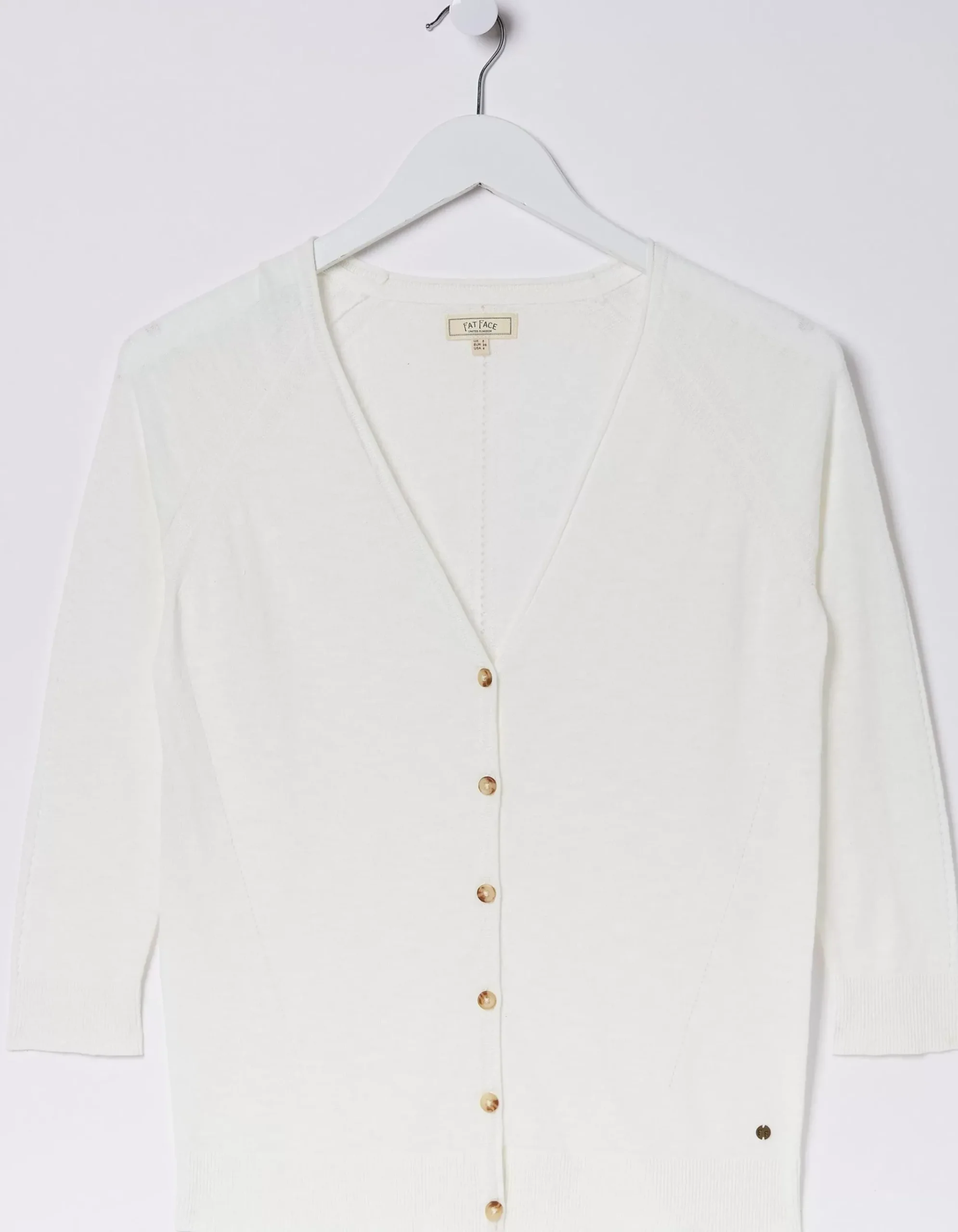 FatFace Rose Cardigan White