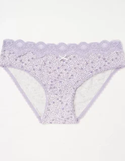 FatFace Rosie Floral Mini Knickers Lilac Hot