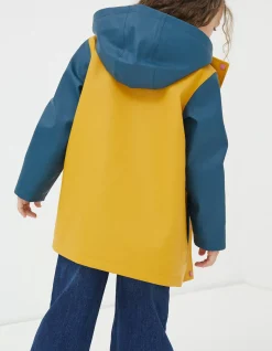 FatFace Rubberised Waterproof Jacket Yellow New