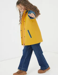 FatFace Rubberised Waterproof Jacket Yellow New