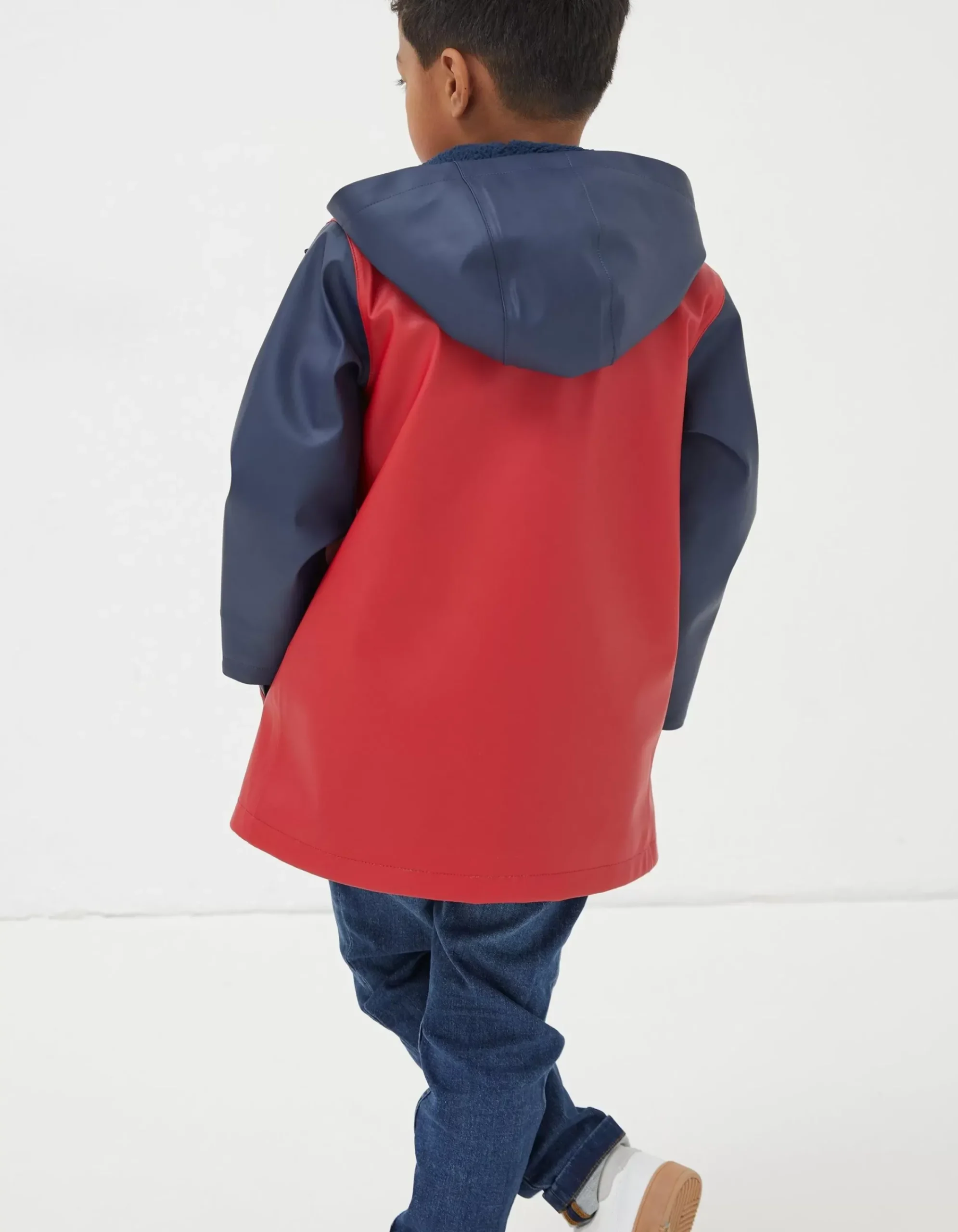FatFace Rubberised Waterproof Jacket Navy Outlet