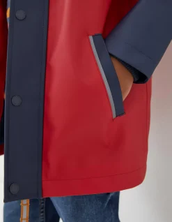 FatFace Rubberised Waterproof Jacket Navy Outlet
