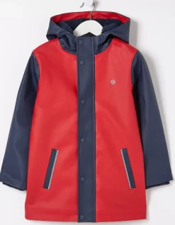 FatFace Rubberised Waterproof Jacket Navy Outlet