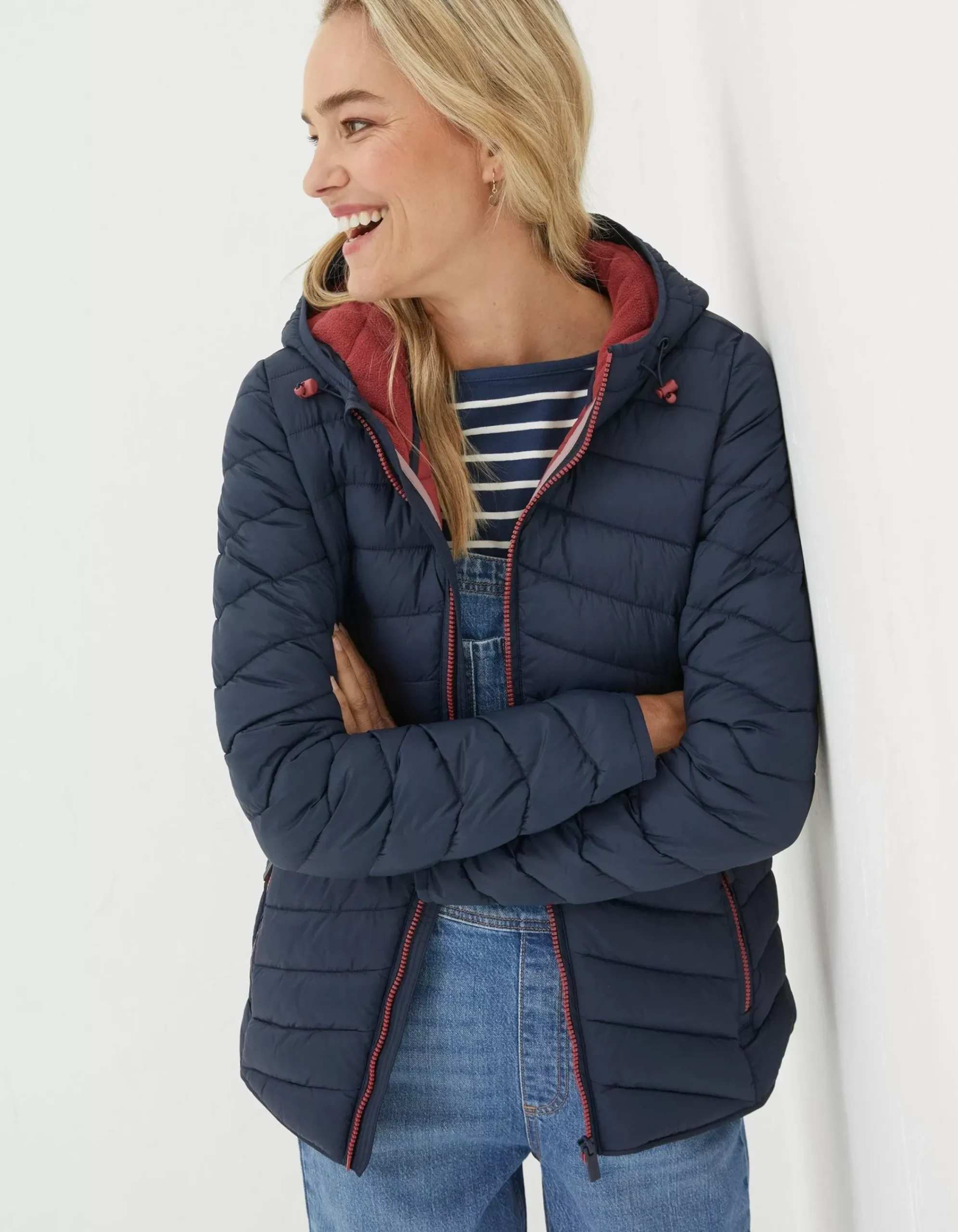 FatFace Ruby Lightweight Puffer Jacket Navy Best