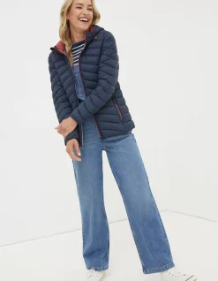FatFace Ruby Lightweight Puffer Jacket Navy Best
