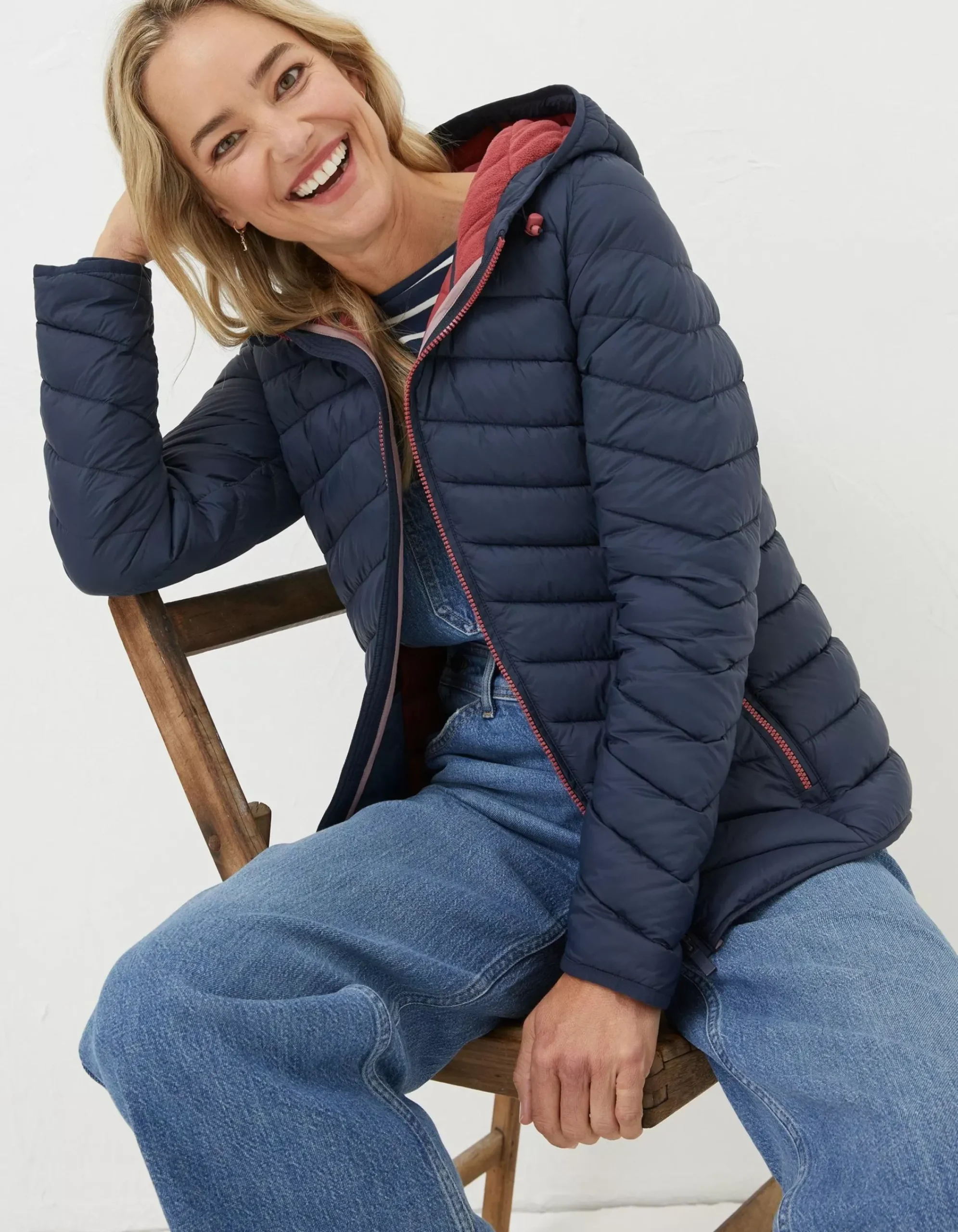 FatFace Ruby Lightweight Puffer Jacket Navy Best