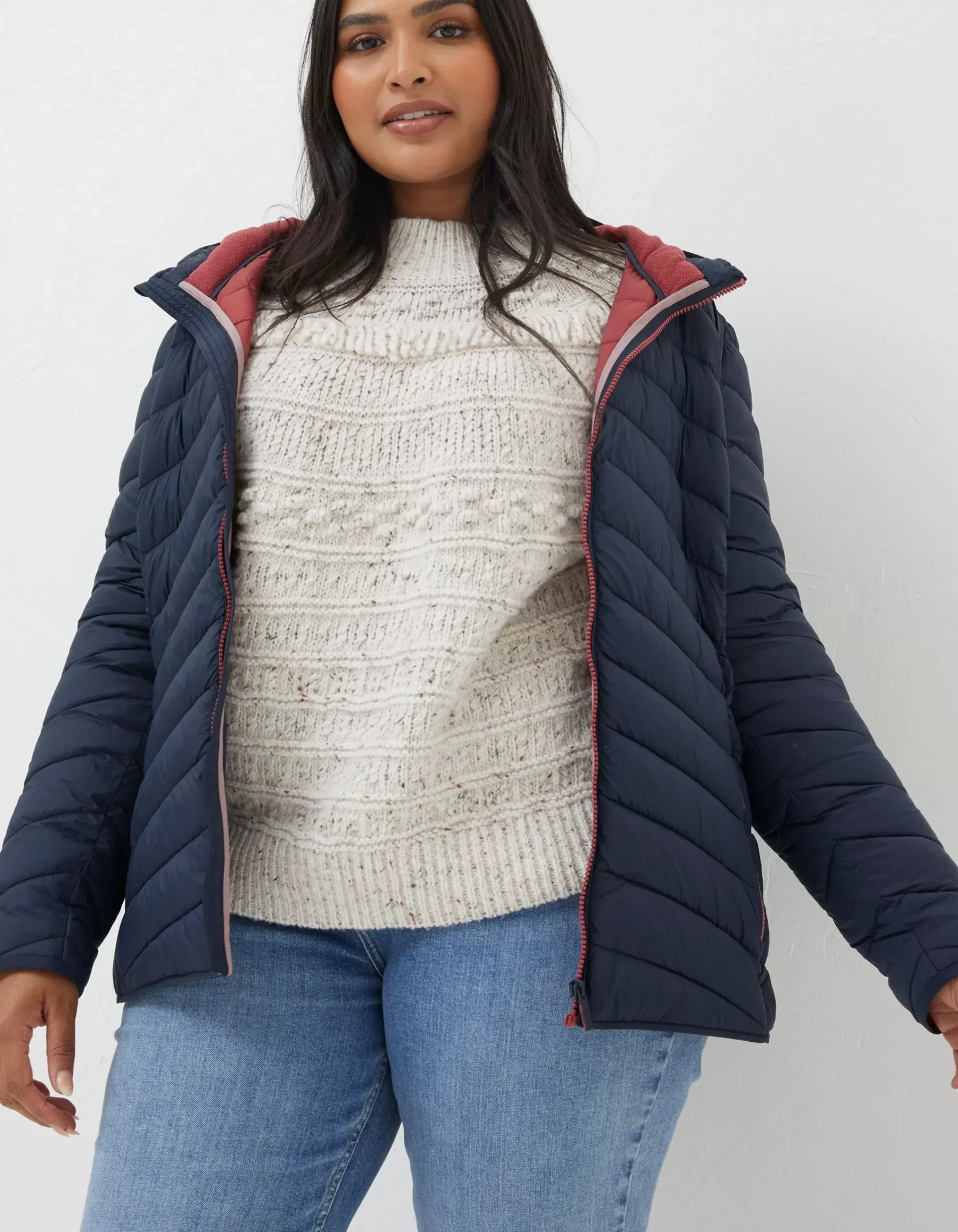 FatFace Ruby Lightweight Puffer Jacket Navy Best